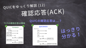 「QUICをゆっくり解説(12)：確認応答(ACK)」のイメージ