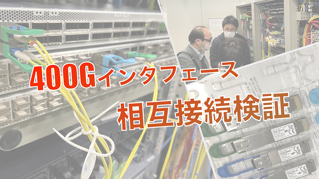 「400Gインタフェース相互接続検証」のイメージ