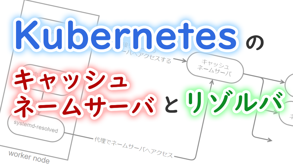 「Kubernetesのキャッシュネームサーバとリゾルバ」のイメージ