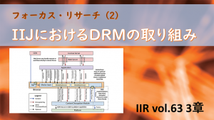 「IIJにおけるDRMの取り組み：フォーカス・リサーチ（IIR vol.63 3章）」のイメージ