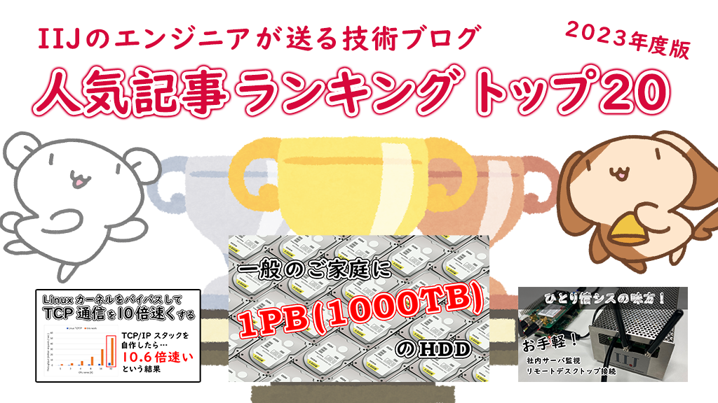 「人気記事ランキングトップ20（2023年度版）～IIJのエンジニアが送る技術ブログ」のイメージ