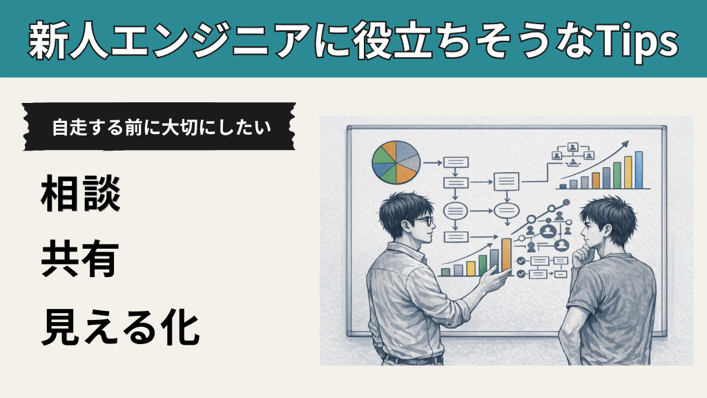 「“自走”する前に大切にしたい、相談・共有・見える化の話【新人エンジニアに役立ちそうなTips】」のイメージ