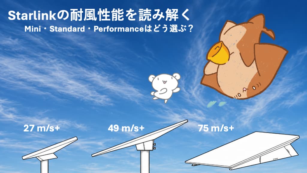 「Starlinkの耐風性能を読み解く ― Mini・Standard・Performanceはどう選ぶ？」のイメージ